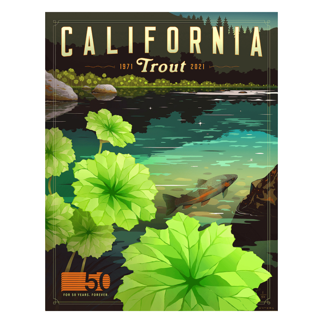 McCloud River Print for CalTrout 50th Anniversary by Paul Waters