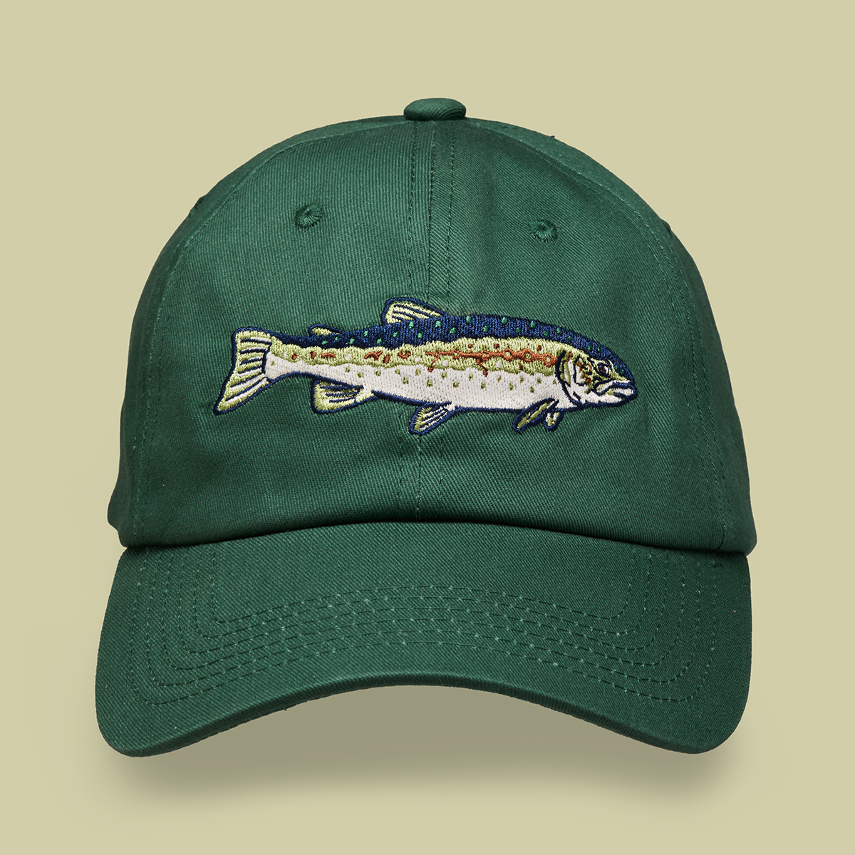 Mustard Beetle Ball Cap: Steelhead Trout for CalTrout