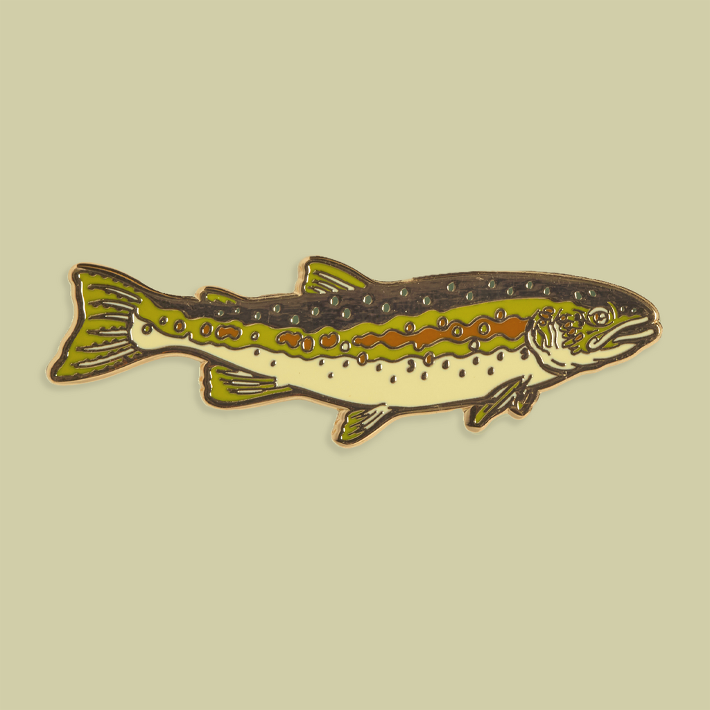 Mustard Beetle Enamel Pin: Steelhead Trout for CalTrout