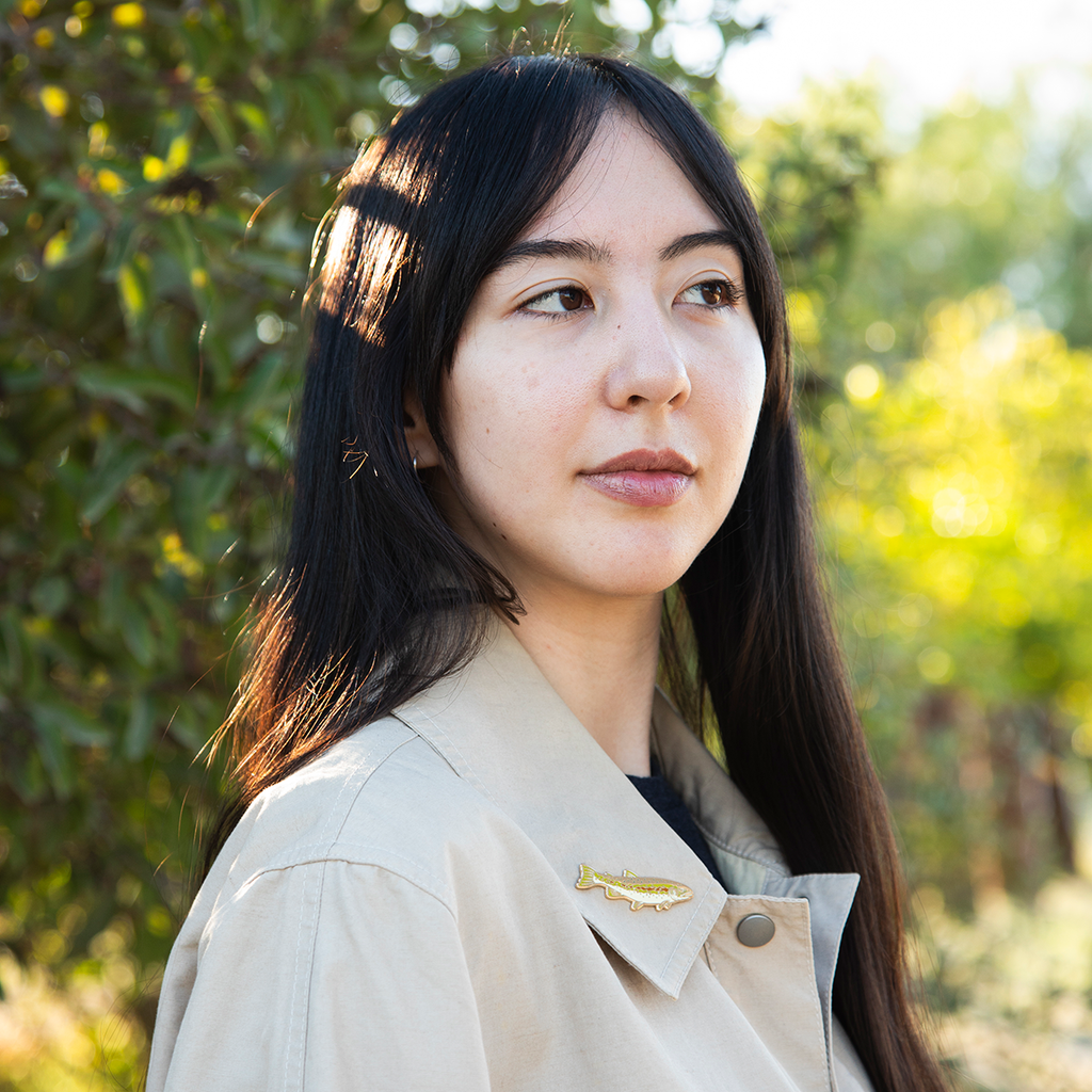 Mustard Beetle Enamel Pin: Steelhead Trout for CalTrout