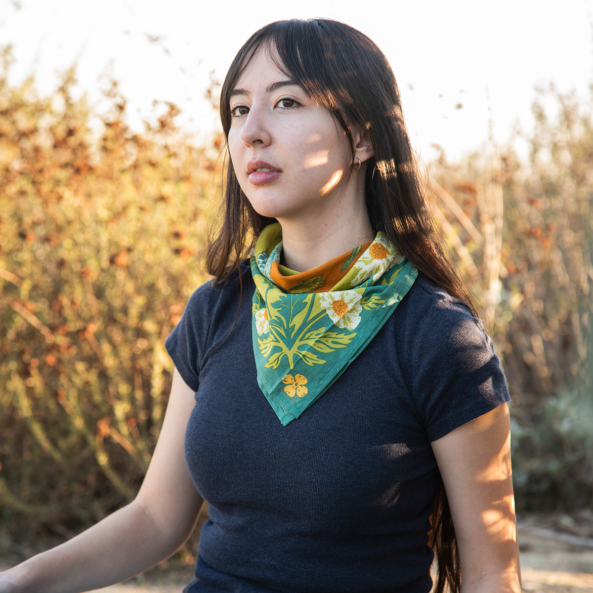 Mustard Beetle Organic Fair Trade Bandana: Malibu Creek for CalTrout